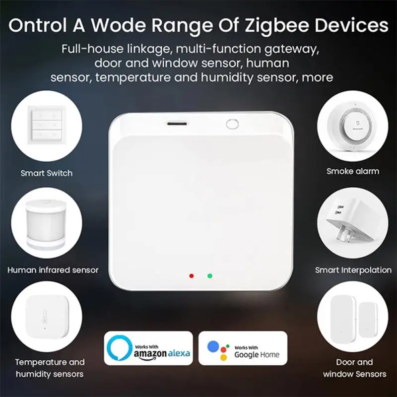 

Мост для умного дома Tuya Zigbee Gateway, хаб с дистанционным управлением через приложение Smart Life, работает с Alexa Fitting