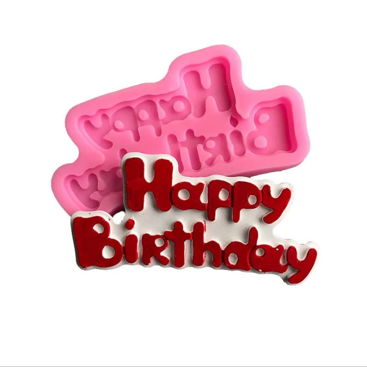 

Форма для жидкого силикона в форме дня рождения, мягкая глина для помадки, форма для эпоксидного пластыря