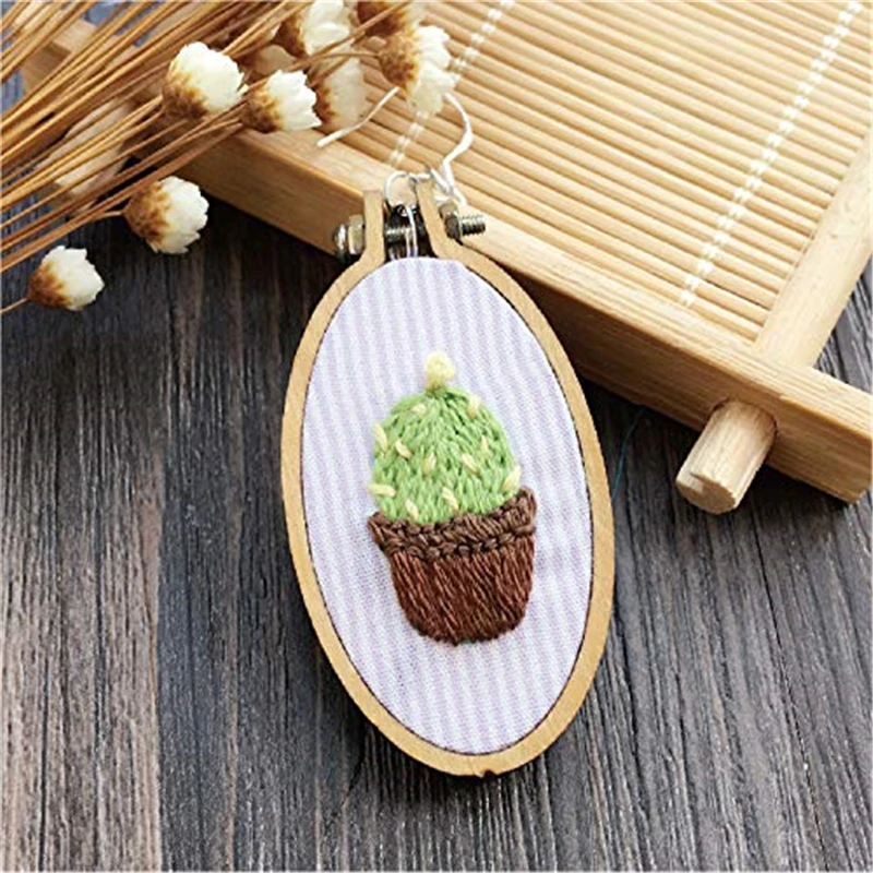 7 шт./компл. мини кольцо вышивка круг круглые деревянные обручи DIY крестиком набор