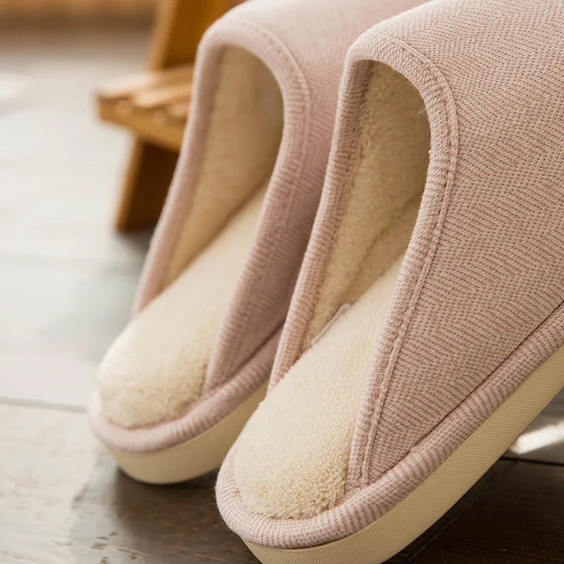 POSEE/зимние домашние тапочки для спальни Теплые Женские хлопковые плюшевые