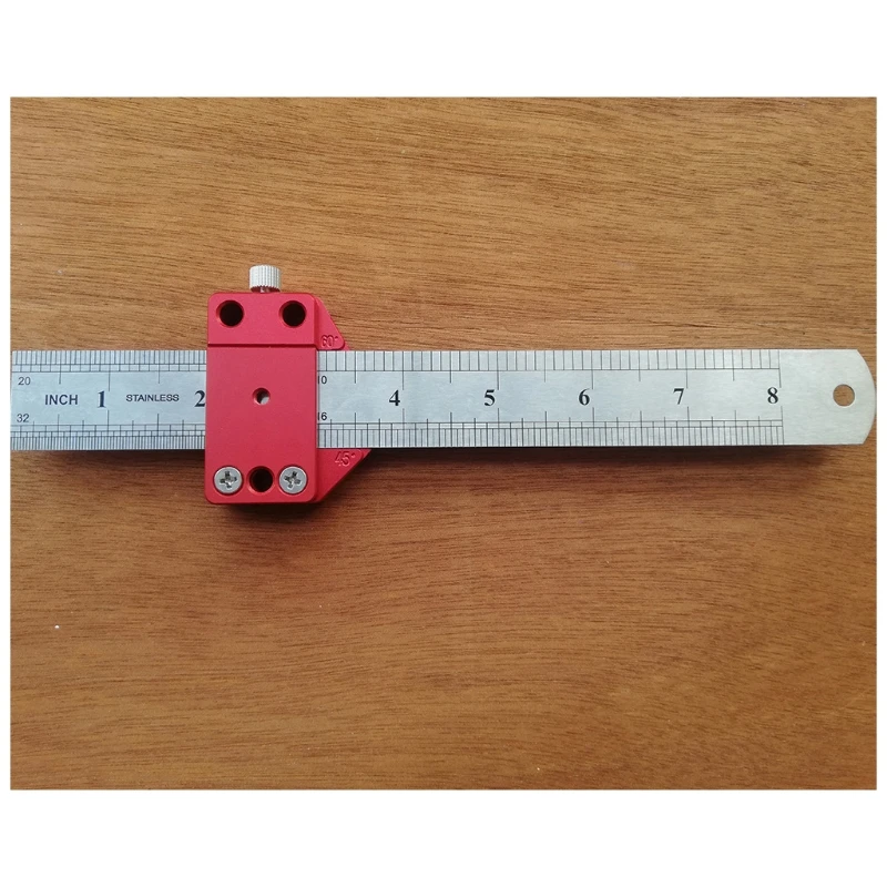 

K5DB Woodworking Metric English Ruler 200mm Aluminum Alloy Ruler Woodworking Scriber Aluminum Alloy Ruler for Carpenter