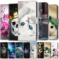 case for huawei y7 y5 y6 2019 flip case wallet cover for huawei p smart plus 2019 case leather book stand card slot holder bag