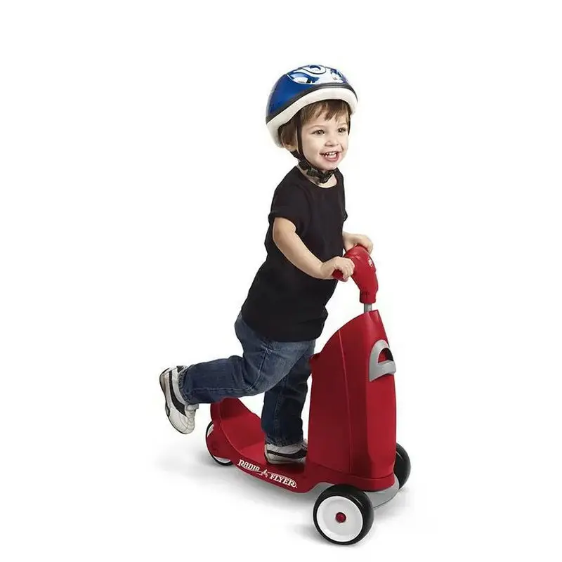 Children's Scooter Three Wheel Scooter Two In One Can Sit On The Baby's Multifunctional Scooter Children's Car Toys Without Peda