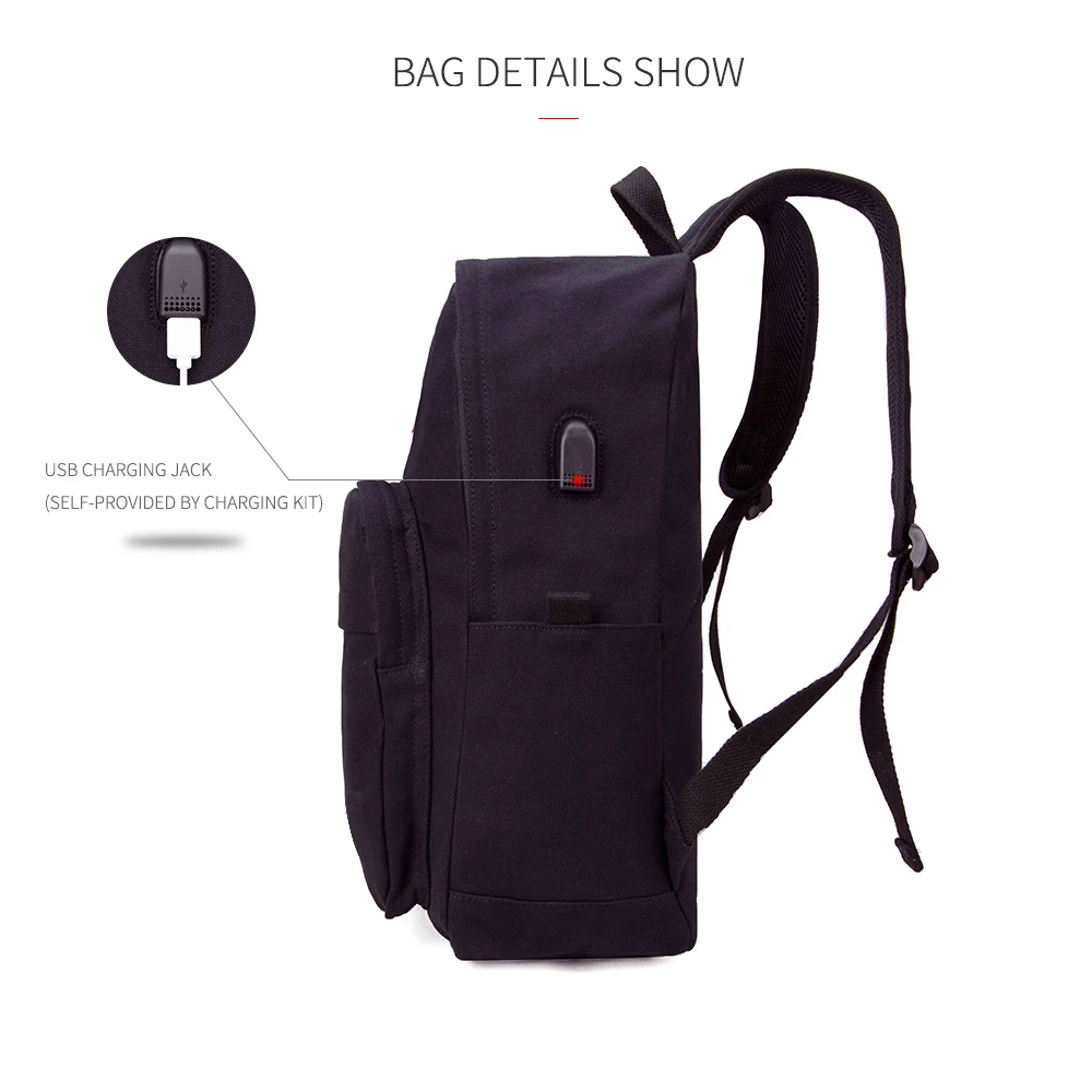 Usb Charging Laptop Bag Backpack 15.6 -17.3 inch Notebook 15 -17 Computer USB for Macbook Air Pro Dell HP | Компьютеры и офис