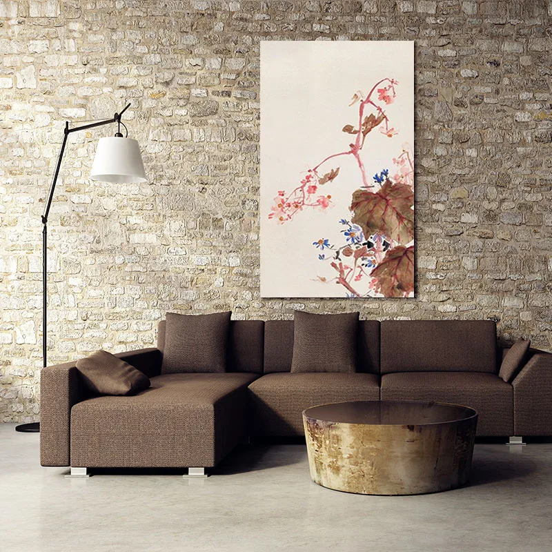 Китайский Персонаж знаменитая картина горный цветок Бамбук камень птица Чернила