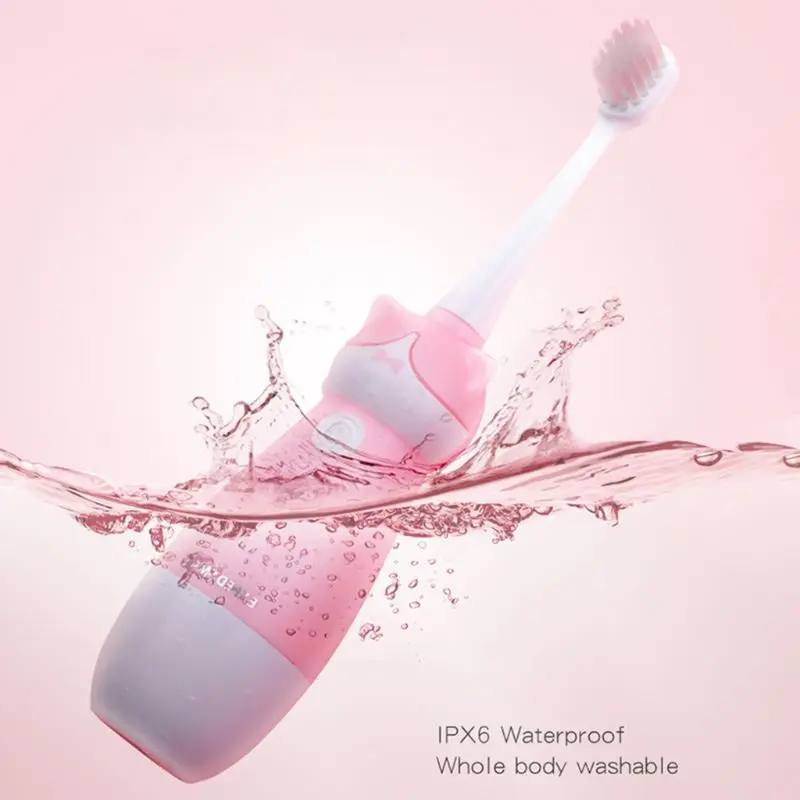 

Children Electric Toothbrush Small Head Baby Girls Boys Soft Hair Sonic Toothbrushes Waterproof Non-slip Handle