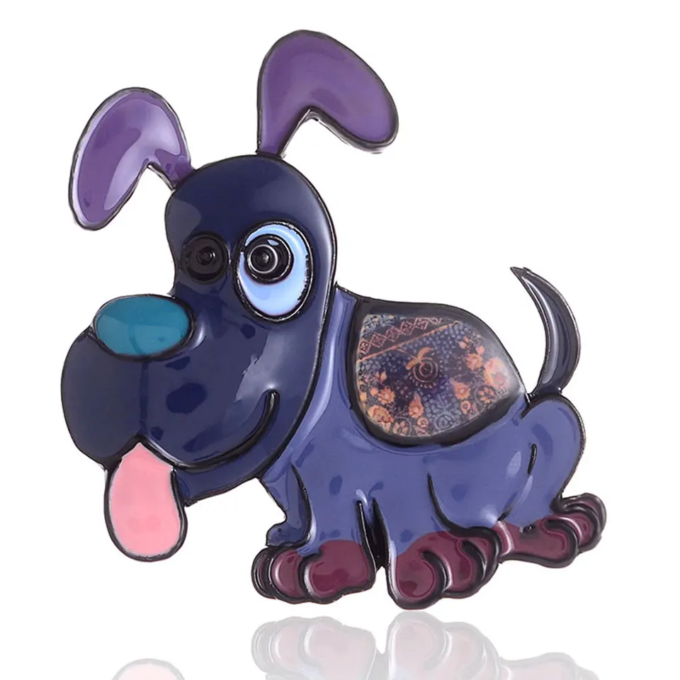 Классические эмалированные Броши Cring Coco в форме собаки булавки для детей