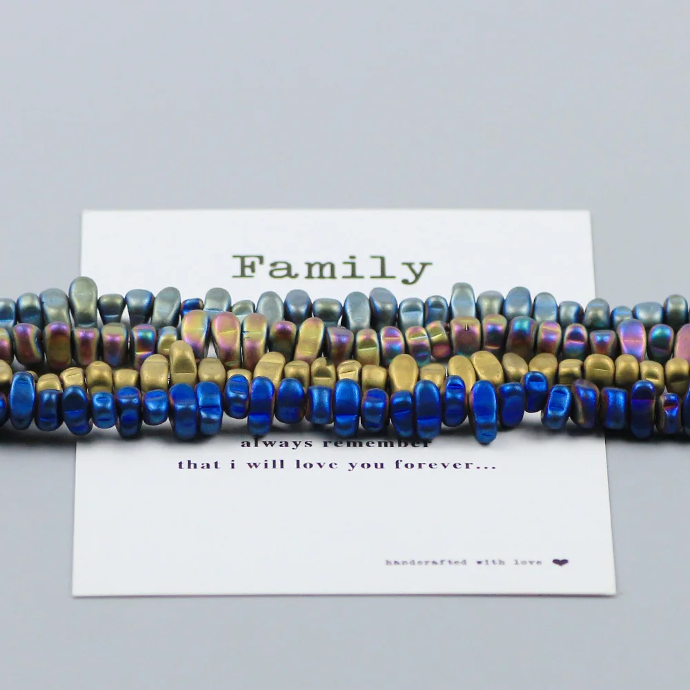 WLYeeS матовые бусины из натурального камня гематит нерегулярный разделитель для