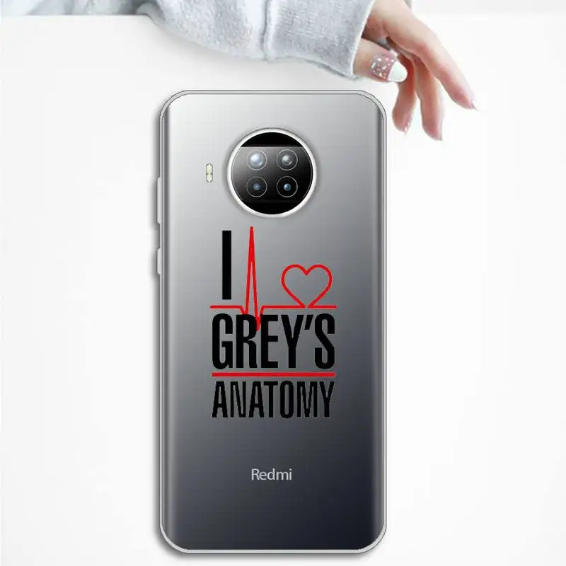 

Greys Anatomy cartoon Phone Case Transparent for Xiaomi Redmi note 10 t 8 9 pro lite 11