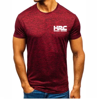 

Men's short sleeve for HRC race motorcycle Car Logo Summer Fashion Slim fit High Quality Short sleeve Cotton Men T-Shirt 7