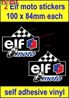 2 elf moto oil sponsor sticker rally race bike toolbox decal car van truck die cutting waterproof pvc