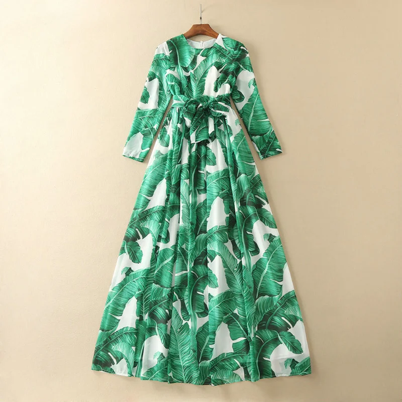 Женское модельное платье макси длинное дизайнерское в стиле бохо с принтом