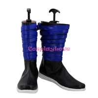 gogeta black blue cosplay shoes long boots leather custom made cosplaylove