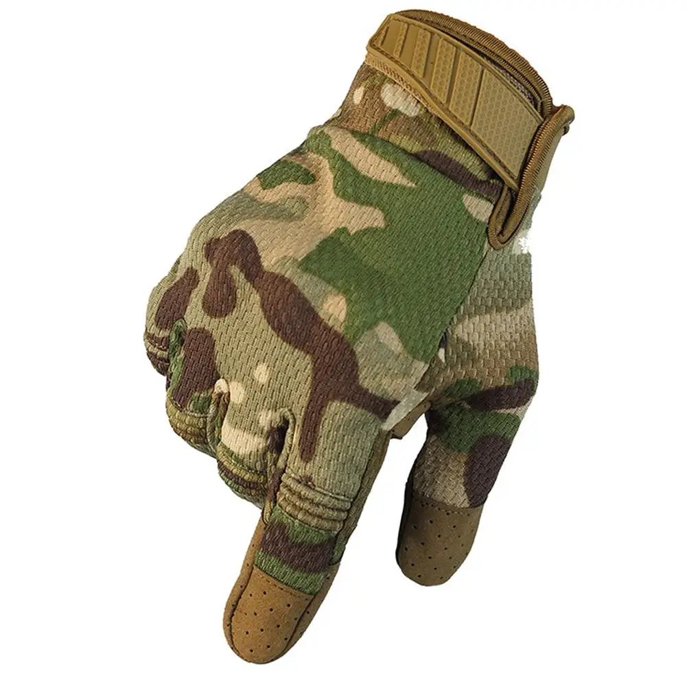 Deep camouflage Для альпинизма велоспорта на открытом воздухе перчатки противоскользящие Мотоциклетные Перчатки Камуфляжный принт тактические боевые перчатки варежки - Цвет: Deep camouflage