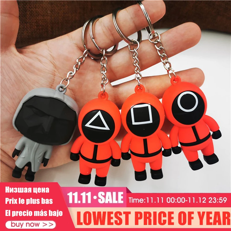 Брелок для ключей с 3d-рисунком из игры кальмар | Игрушки и хобби