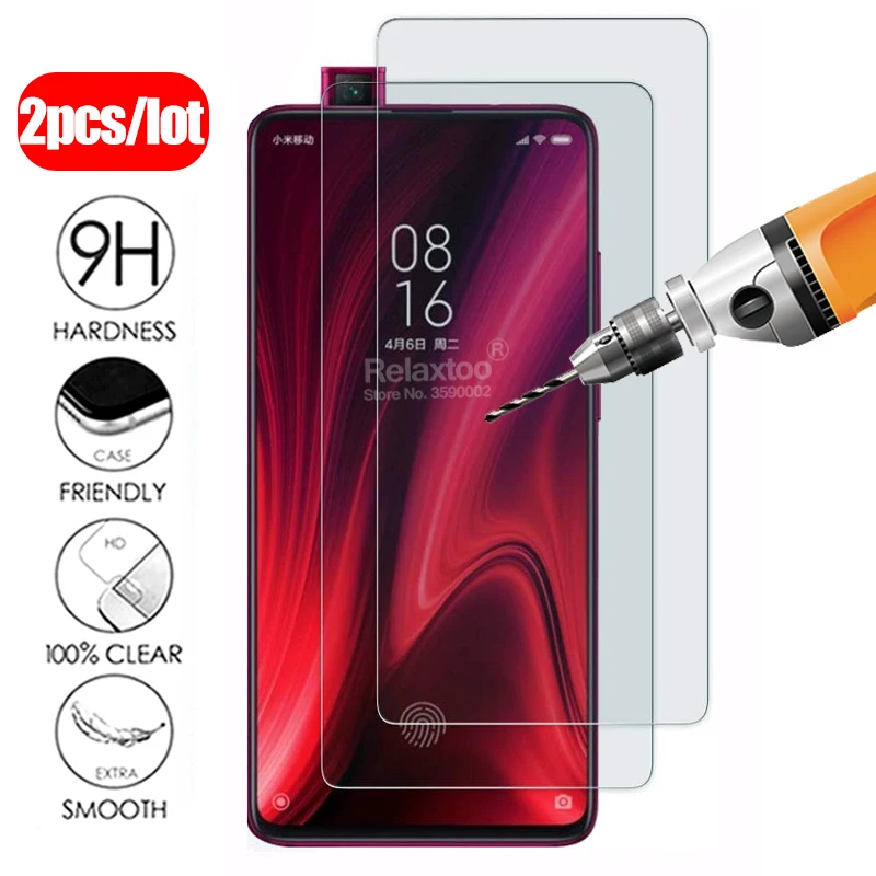 Защитное стекло 2 шт. для xiaomi mi 9t pro mi9t a2 lite xaomi redmi note 7 8 6 A 6a 7a Защитная пленка экрана