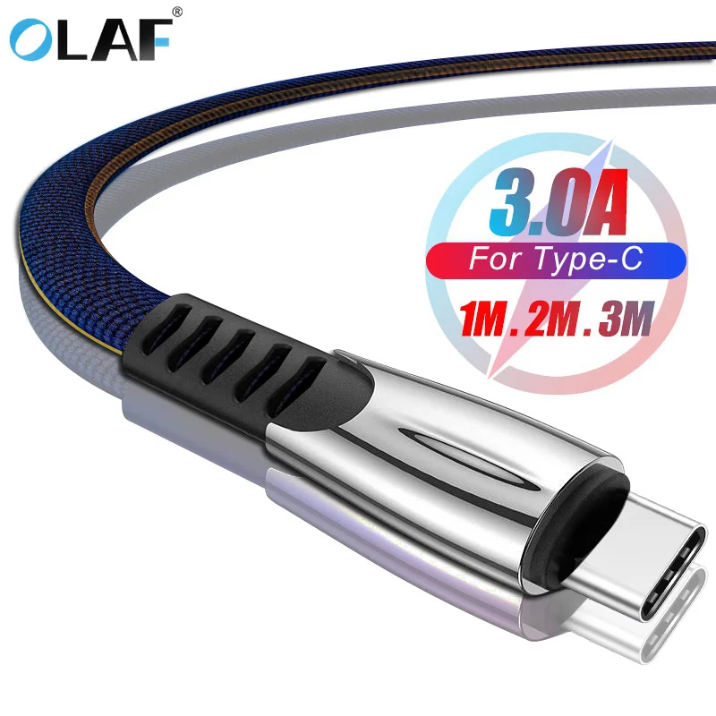 OLAF 3A USB Type C Cable for Huawei Mate 30 Pro P20 Lite Quick charge Fast Charging Type-C P30 | Мобильные телефоны и
