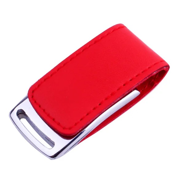 JASTER металлический USB флэш-накопитель, кожа и металл брелок Флешка Мода creativo USB 2,0 64 ГБ 32 ГБ 16 ГБ 8 ГБ 4 ГБ U диск - Цвет: Red