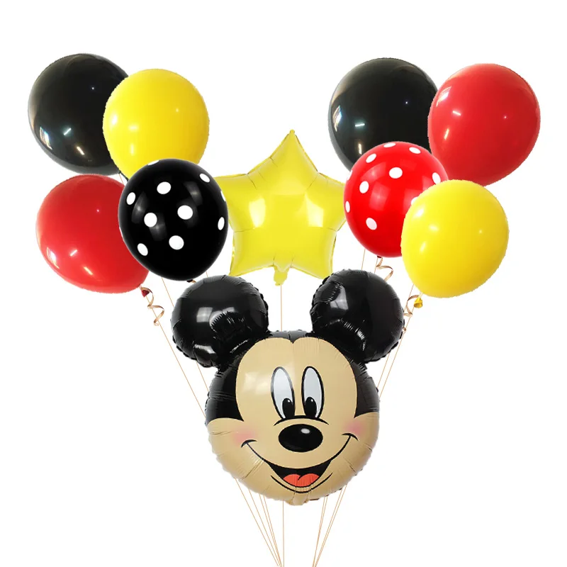 Воздушные шары из фольги с рисунком Микки и Минни Маус 10 дюймов латексные