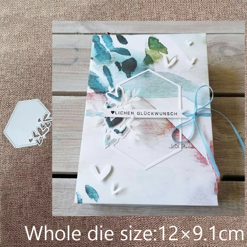

XLDesign Craft Metal stencil mold Cutting Dies heart frame decoration scrapbook die cuts Album Paper Card Craft Embossing