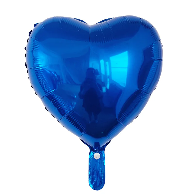 10pcs 18 inch Blue/ Purple/Rose gold/Red/Green/Pink Foil Heart Balloons Happy Birthday Party Balloon Wedding Decoration Supplies | Дом и сад