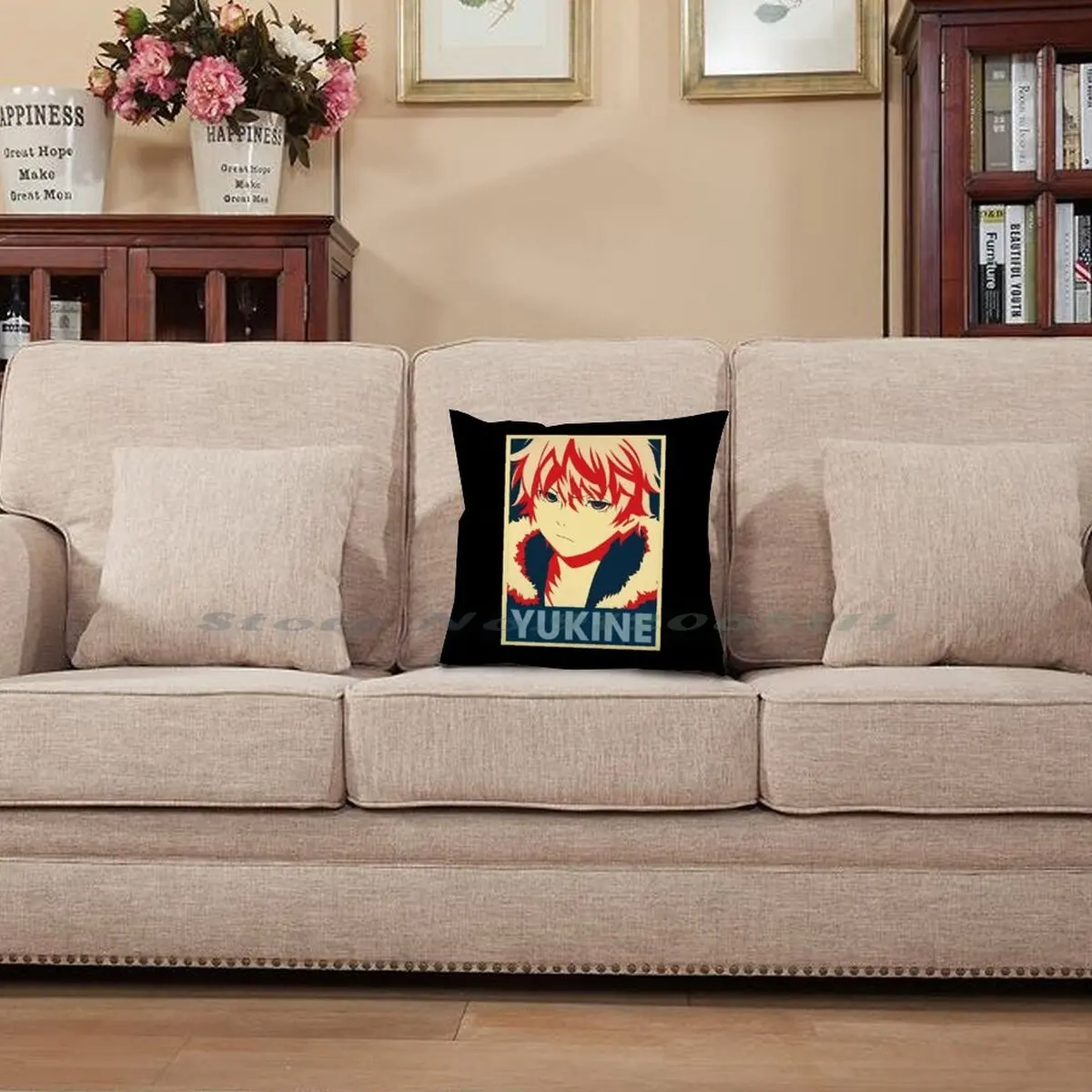Чехол для подушки Yukine декоративная наволочка из хлопка и льна с рисунком