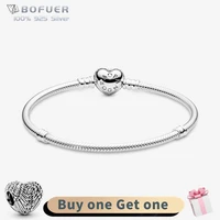 new 925 sterling silver color snake chain fine fit european charms bracelet for women jewelry making classic diy beads gril gift