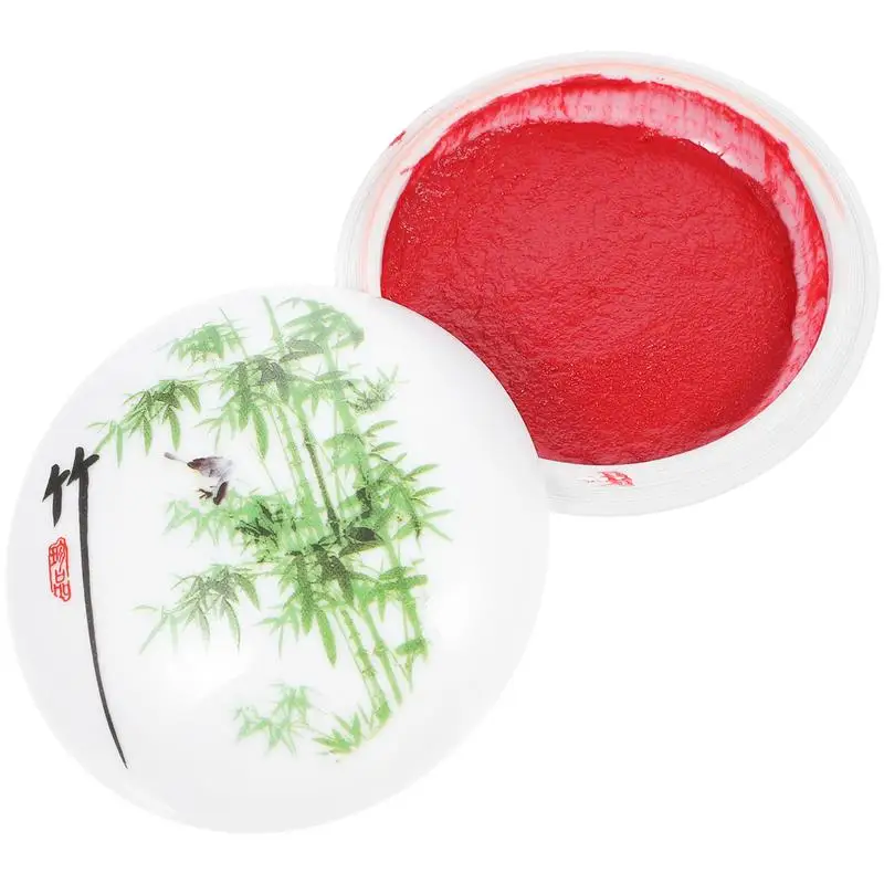 

1 шт., керамическая коробка для чернильных подушек, коробка для хранения китайских чернильных подушек, коробка для чернильных подушек для ка...