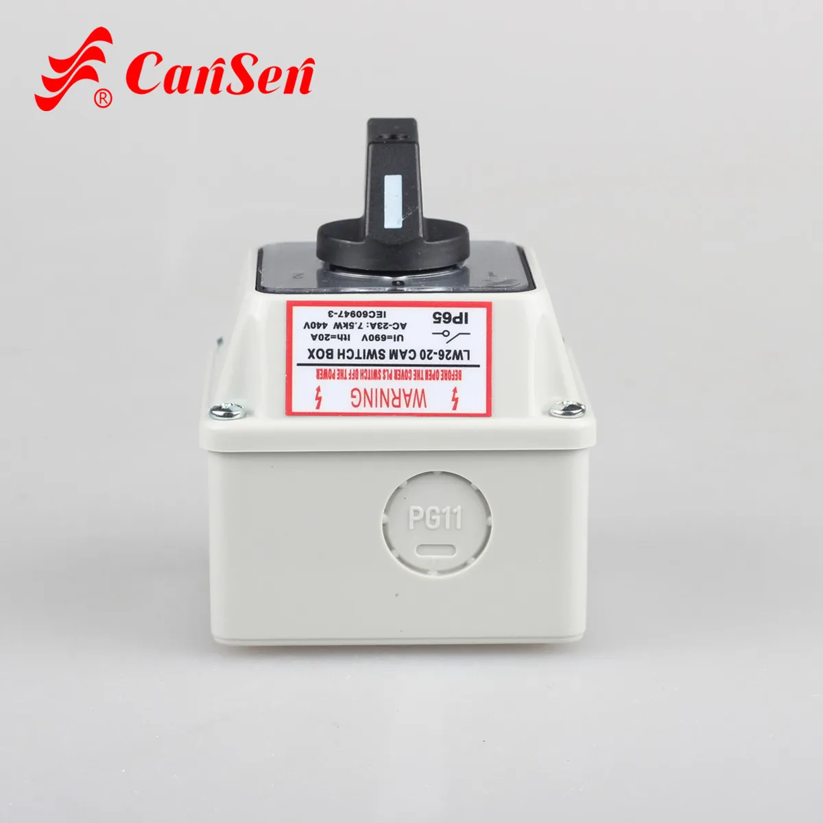 CANSEN LW26-20 Ith 20A поворотный кулачковый переключатель 1-0-2 2P с IP65 Водонепроницаемый коробка наружный переключатель