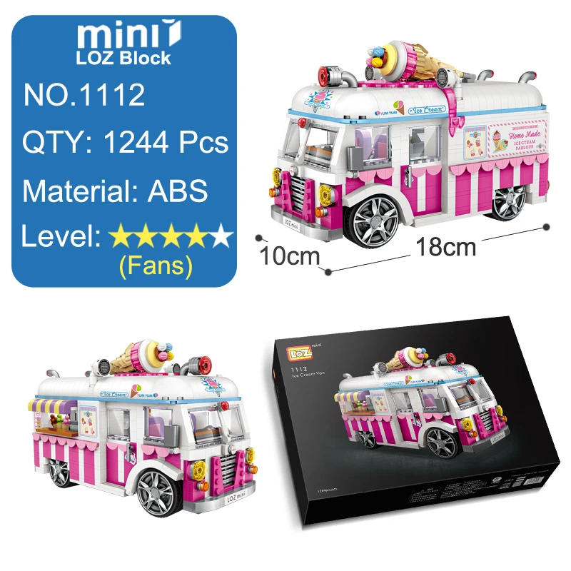 Конструктор LOZ Technic Mini автомобиль хот дог ассортимент развивающие игрушки для