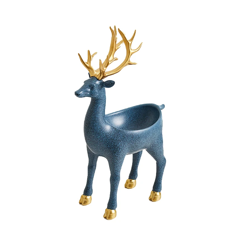 

Nordic Simple Elk Storage Decoration Home Deer Statue Key Storage Animal Resin Statue Home Decoration