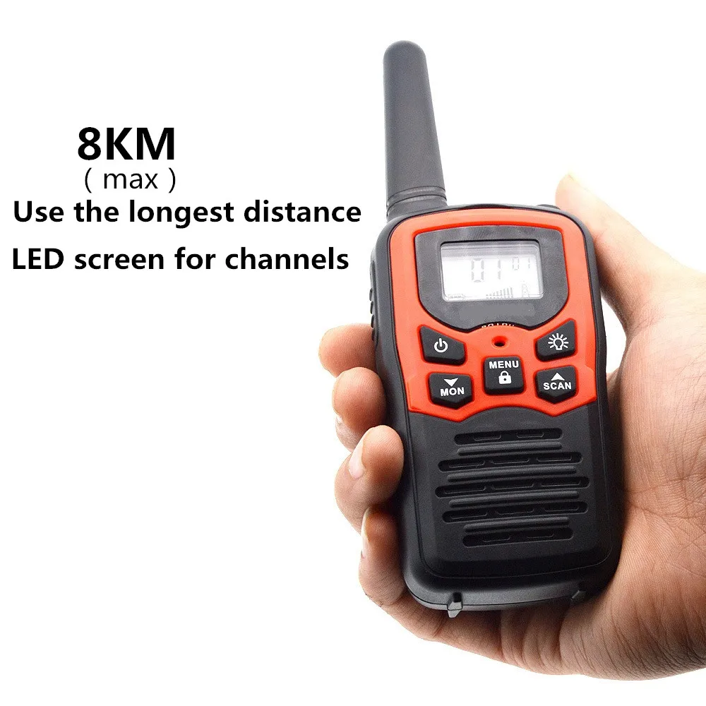 2022.2PCS Walkie Talkie Civil Kilometer High Power Radio Station Intercom Outdoor Handheld Mini Two Way Radio Communicator enlarge