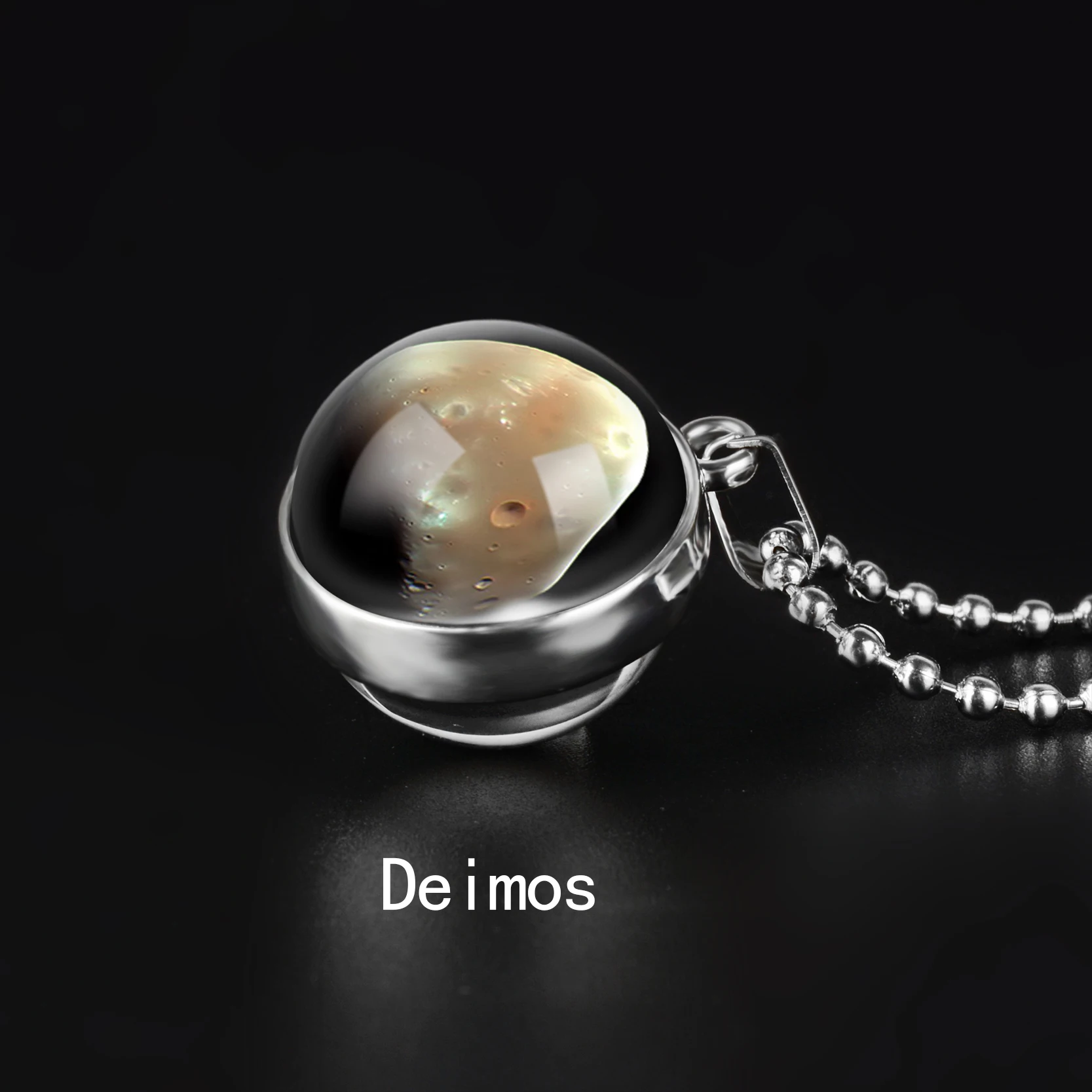 Deimos Двустороннее ожерелье с глобусом, солнечная система, планета Венера, Меркурий, Марс, Сатурн, уран, Нептун, земля, солнце, кулон, купольное стекло, ожерелье s - Окраска металла: Deimos
