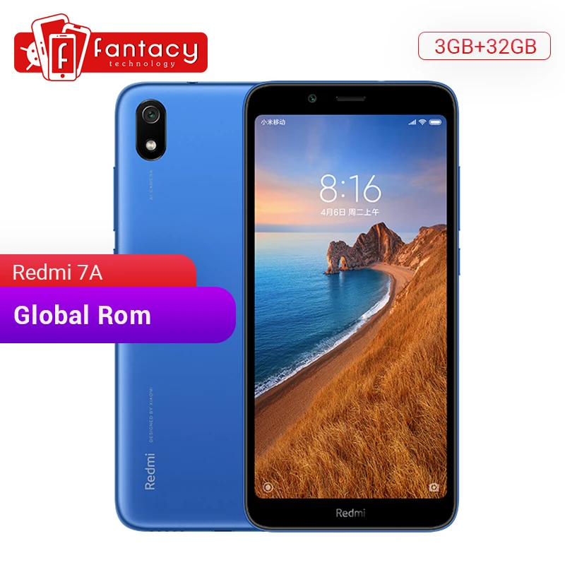 Смартфон Xiaomi Redmi 7A с глобальной прошивкой 3 ГБ+32 ГБ 5 45 дюймовый HD экран Snapdargon 439