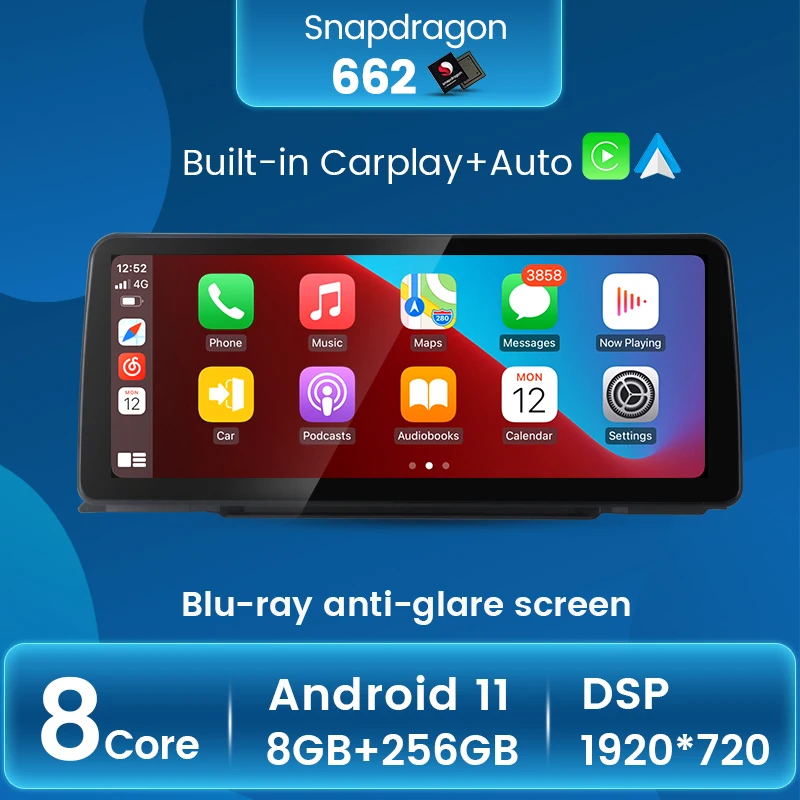 

Android 11 с управлением рулевым колесом Qualcomm Snapdragon 8-core Для BMW F20/F21 NBT Автомобильный GPS-навигатор мультимедийный плеер