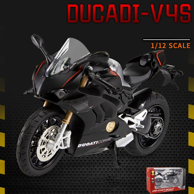 Реплика игрушечной модели Ducati V4S в масштабе 1:12 со звуком и светильник подарок на