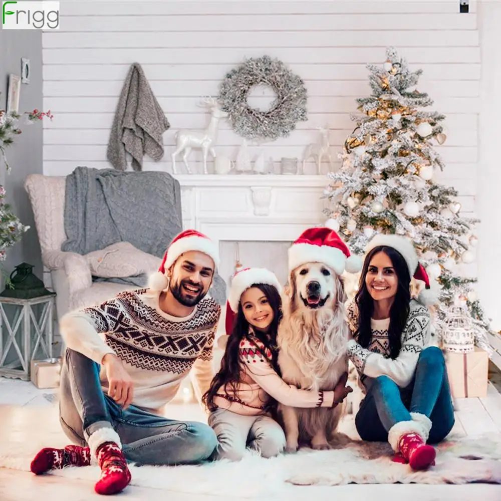 Виниловый тканевый фон для рождественской фотосъемки Зимний снег