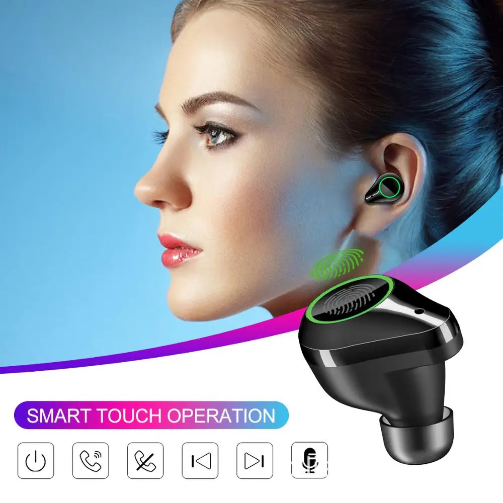 TWS стереонаушники T9 с поддержкой Bluetooth и зарядным устройством на 7000 мА ·