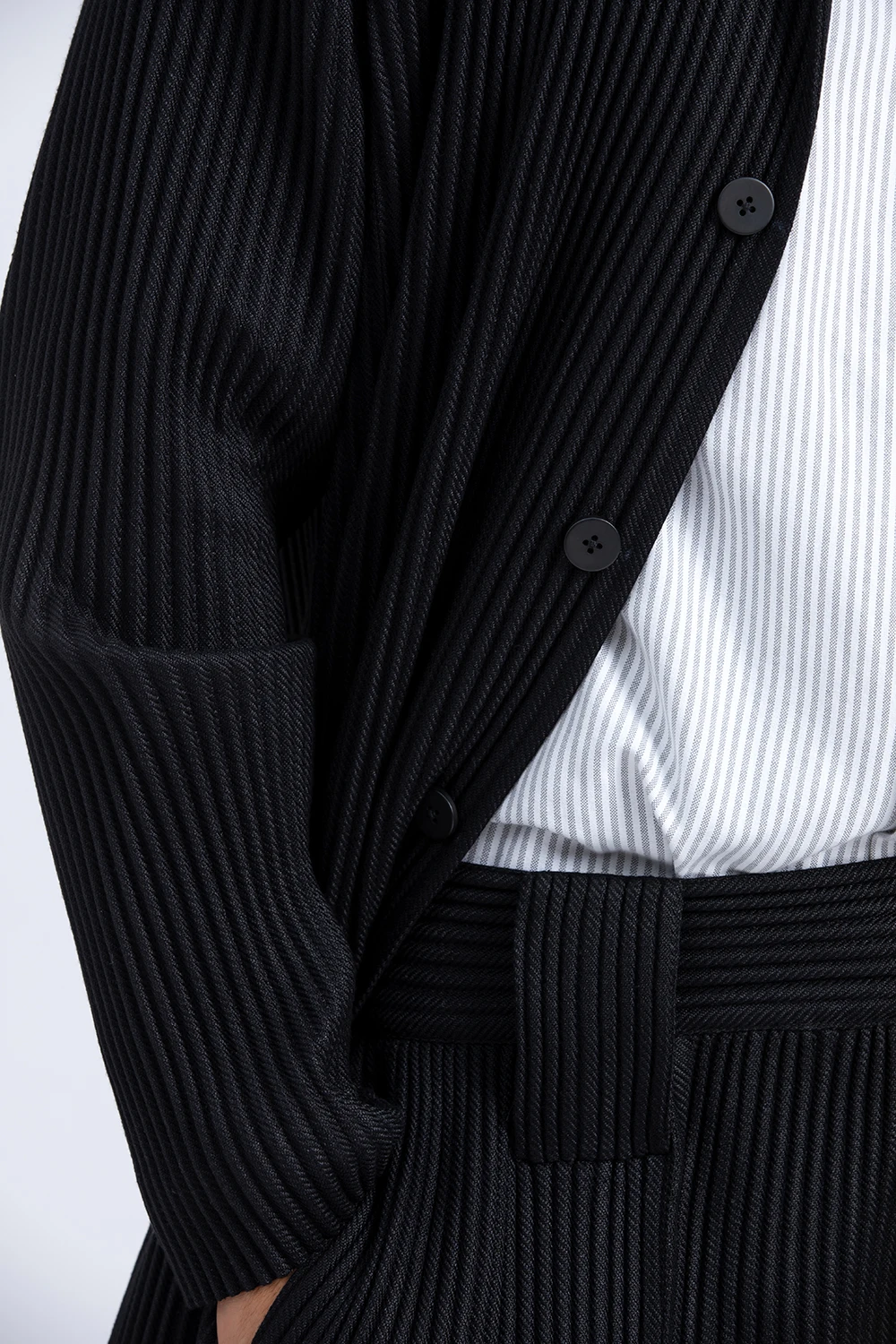 

IEFB Men's Clothing Thick Streetwear Japanese Fashion New Pleated Trench Coat Spring Autumn Lapel Med Length Windbreaker 9Y4320