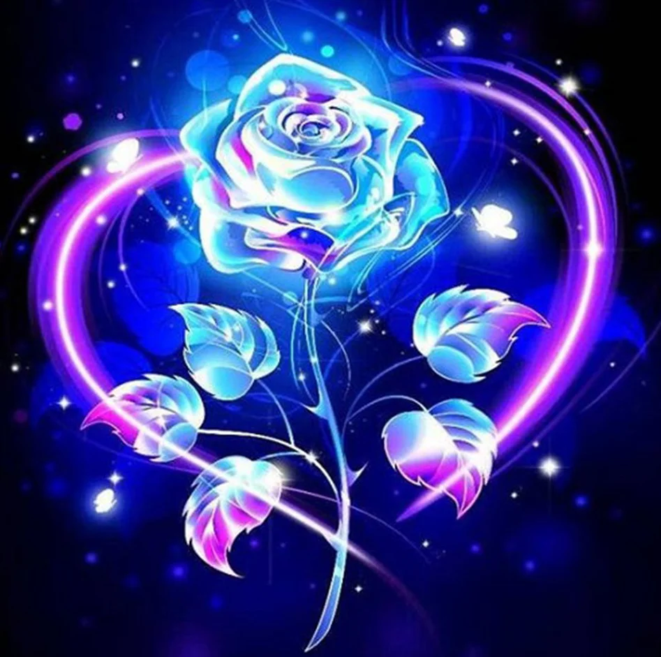 5D алмазная живопись сделай сам роза цветок и бабочка полная вышивка Алмазная