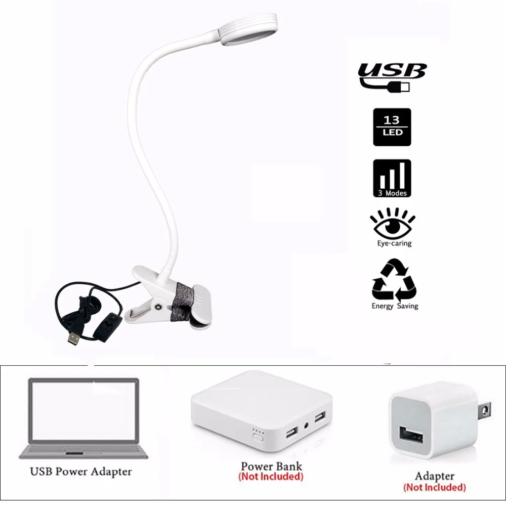 Ganeed 3 Вт Engery-эффективная приглушаемая настольная лампа 2 уровня затемнения USB