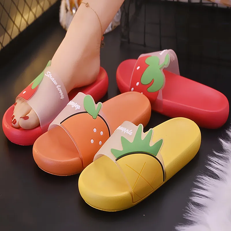 

Slippers Women Summer Slides Flat Shoes Female Fashion Transparent Heel Low Lady Luxury Massage Girl Basic Rome PU Fabric PVC Ru