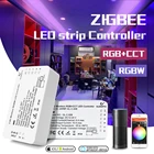 Светодиодная лента Zigbee Smart Pro RGBWRGB CCT для управления телефоном, устройство для управления умными вещами, работает с Alexa Echo Plus