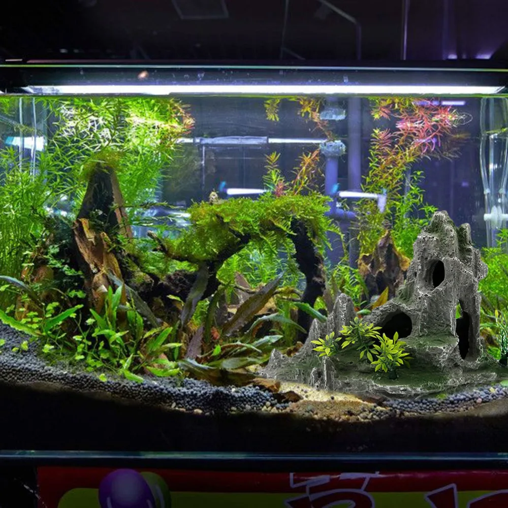 

Mountain View Aquarium Ornament Fish Tank Decoration Landscaping Resin Crafts
