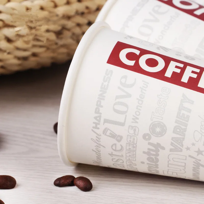 50 шт бумажные стаканчики для кофе чашки творческий белый стакан холодный и