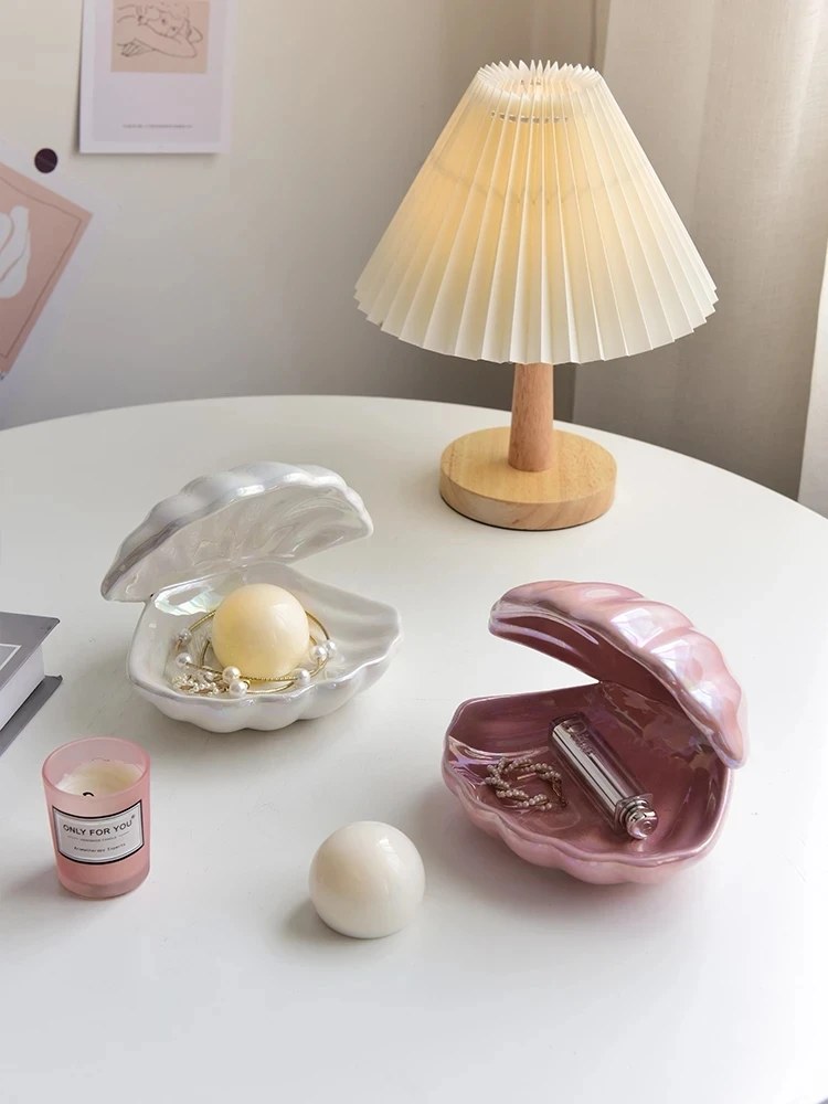 

hot Shell Shape Jewelry Box Decorative Ornaments Living Room Girl's Bedroom Table Home Decoration Accessories