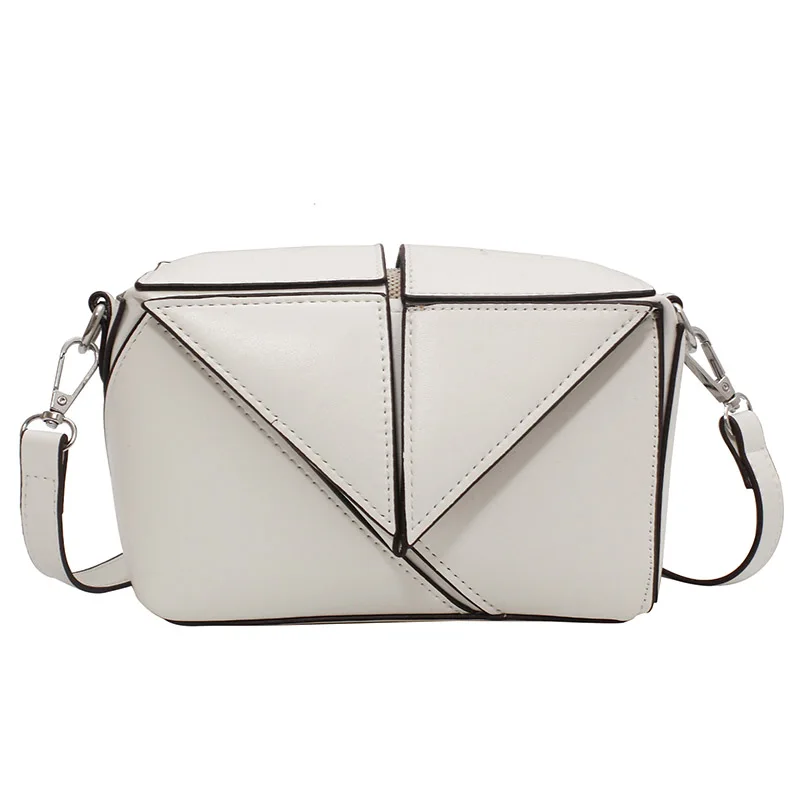 

Collapsible Solid Colour PU Leather Shoulder Bag for Women 2021 Summer Female Fashion Travel Crossbody Handbag and Purses