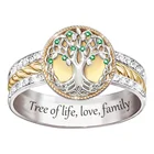 MIQIAO посеребренные Роскошные циркониевые винтажные кольца с деревом жизни любви мамы для женщин пары друзей семейный подарок ювелирные изделия