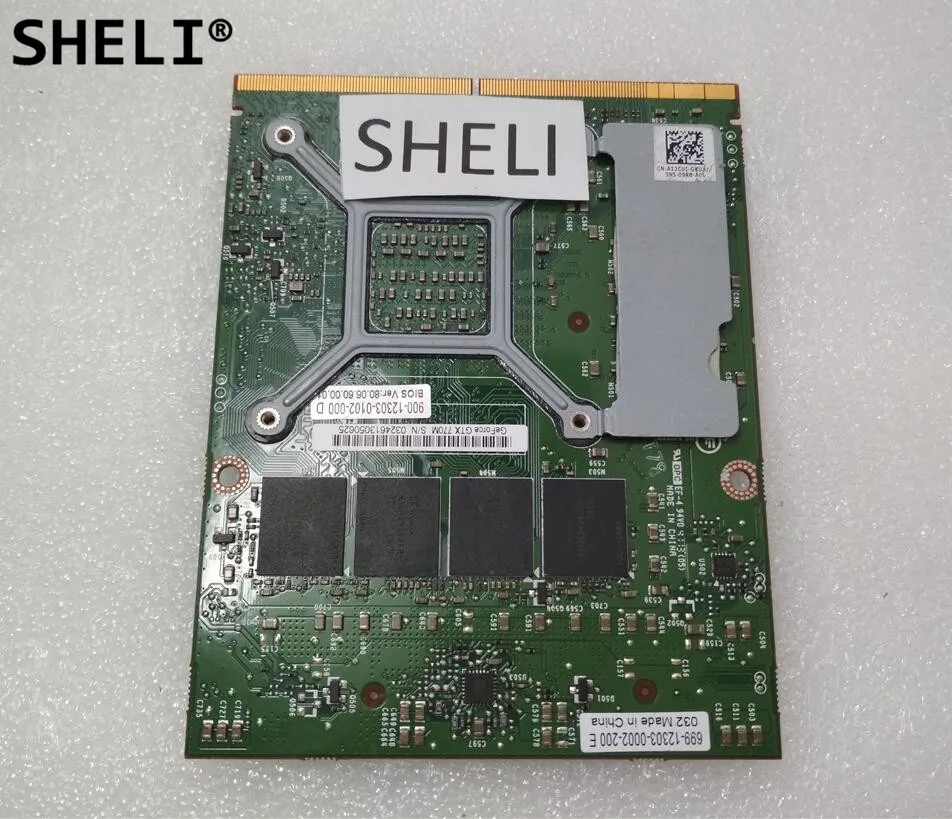 Шели GTX 770M GTX770M 3G N14E-GS-A1 VGA Видео Графическая карта для DELL M15X M18X M6600 M17X 180-12303-1002-A02 |