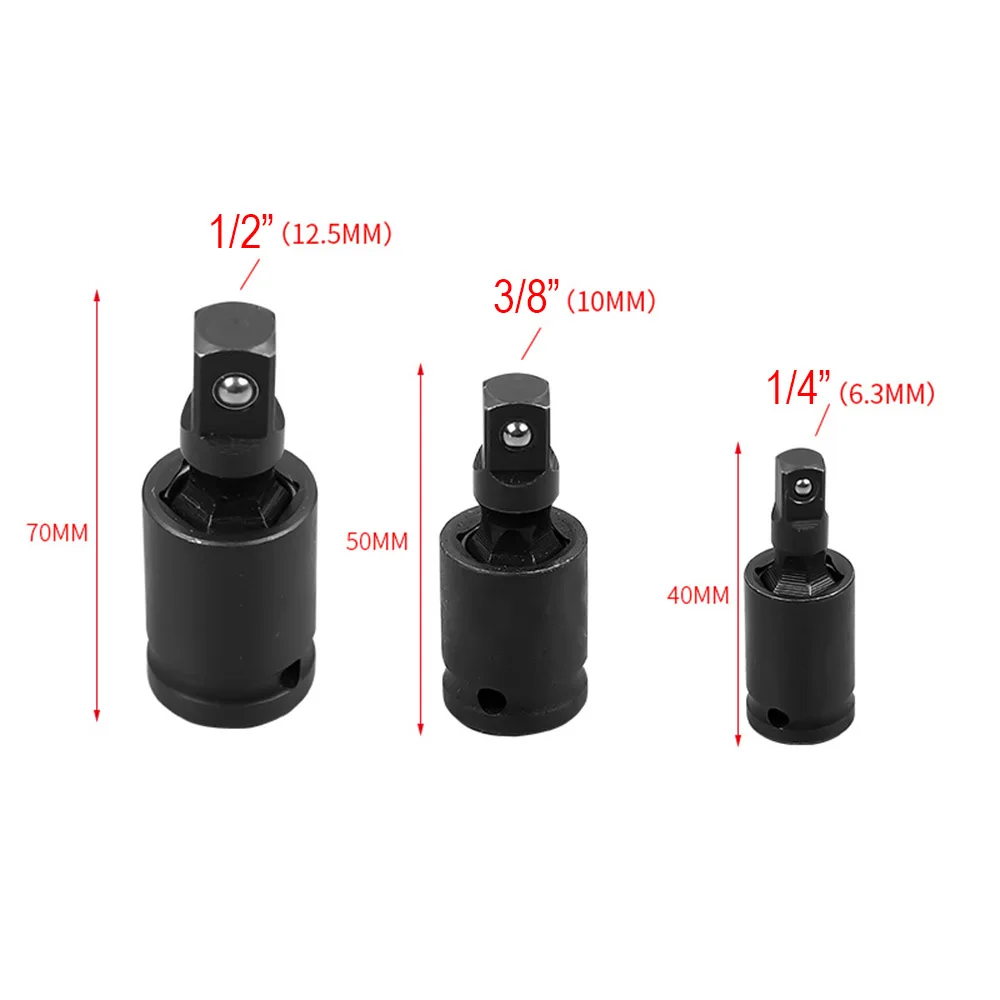 3 шт./компл. 1/2 &quot3/8" 1/4 гаечный ключ с храповым механизмом торцевой адаптер набор